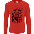 Anti Valentines Club Romance Single Day Mens Long Sleeve T-Shirt Red