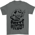 Anti Valentines Club Romance Single Day Mens T-Shirt 100% Cotton Charcoal