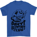 Anti Valentines Club Romance Single Day Mens T-Shirt 100% Cotton Royal Blue