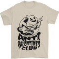 Anti Valentines Club Romance Single Day Mens T-Shirt 100% Cotton Sand