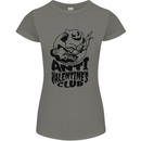Anti Valentines Club Romance Single Day Womens Petite Cut T-Shirt Charcoal