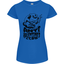 Anti Valentines Club Romance Single Day Womens Petite Cut T-Shirt Royal Blue