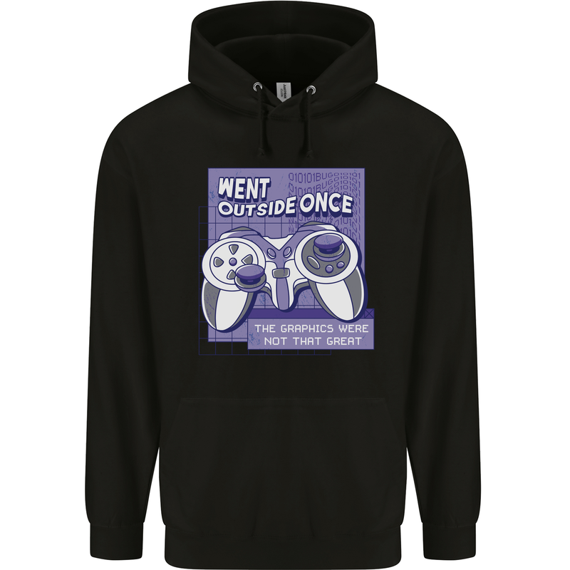 Antisocial Gamer Gaming Funny Graphics Childrens Kids Hoodie Black
