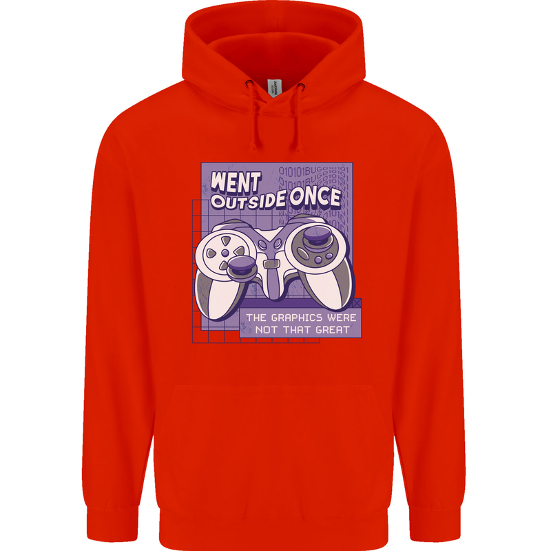 Antisocial Gamer Gaming Funny Graphics Childrens Kids Hoodie Bright Red