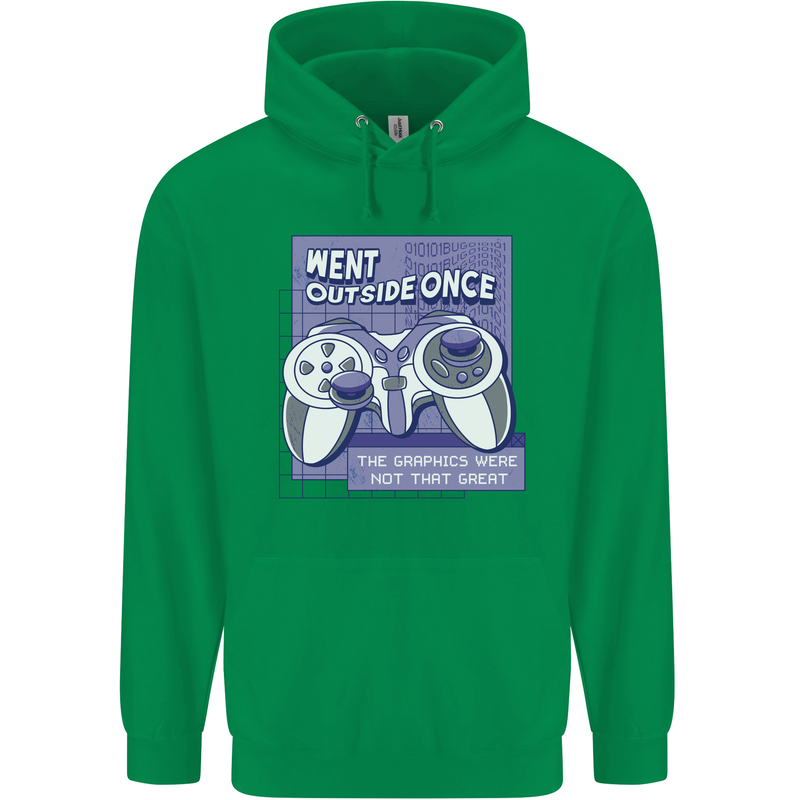 Antisocial Gamer Gaming Funny Graphics Childrens Kids Hoodie Irish Green