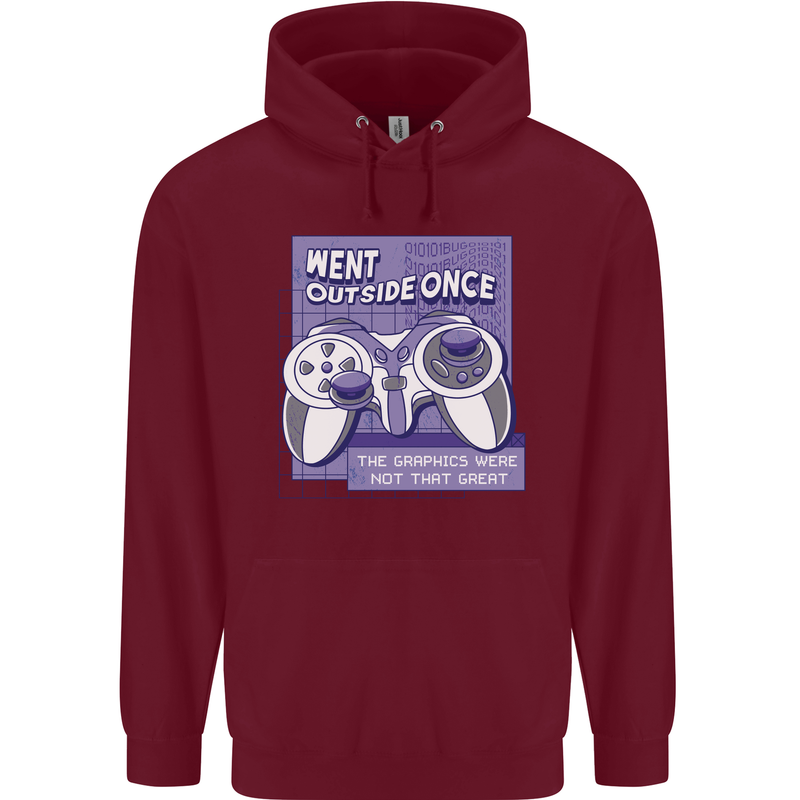 Antisocial Gamer Gaming Funny Graphics Childrens Kids Hoodie Maroon