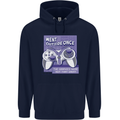 Antisocial Gamer Gaming Funny Graphics Childrens Kids Hoodie Navy Blue