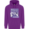 Antisocial Gamer Gaming Funny Graphics Childrens Kids Hoodie Purple