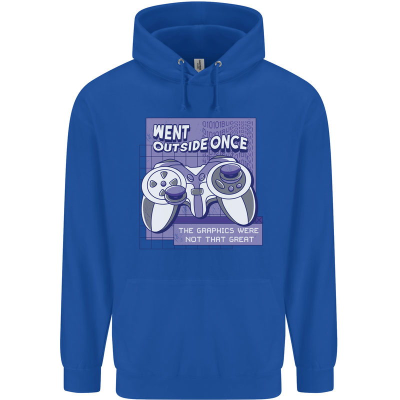 Antisocial Gamer Gaming Funny Graphics Childrens Kids Hoodie Royal Blue