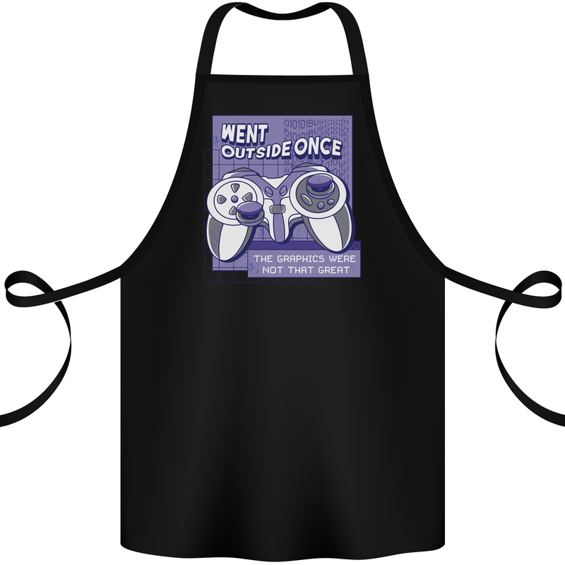 Antisocial Gamer Gaming Funny Graphics Cotton Apron 100% Organic Black