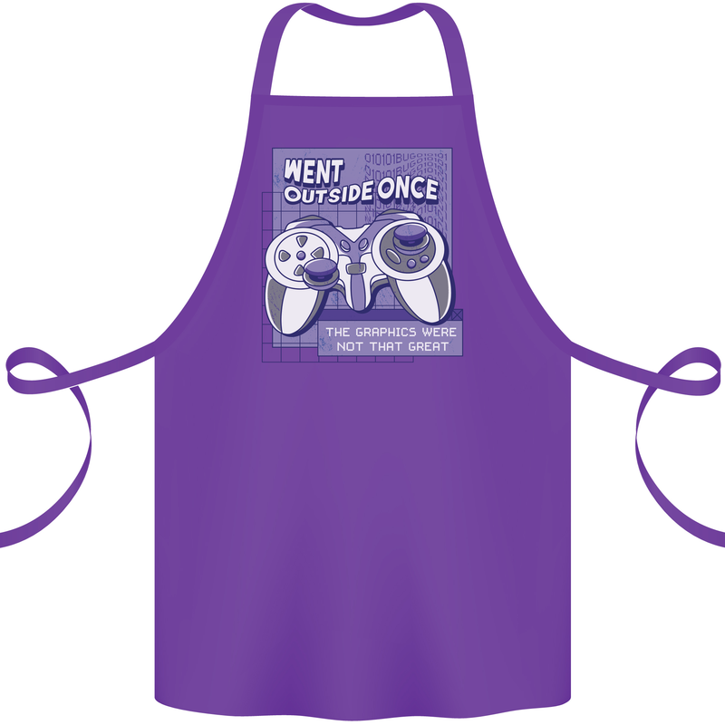 Antisocial Gamer Gaming Funny Graphics Cotton Apron 100% Organic Purple