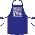 Antisocial Gamer Gaming Funny Graphics Cotton Apron 100% Organic Royal Blue