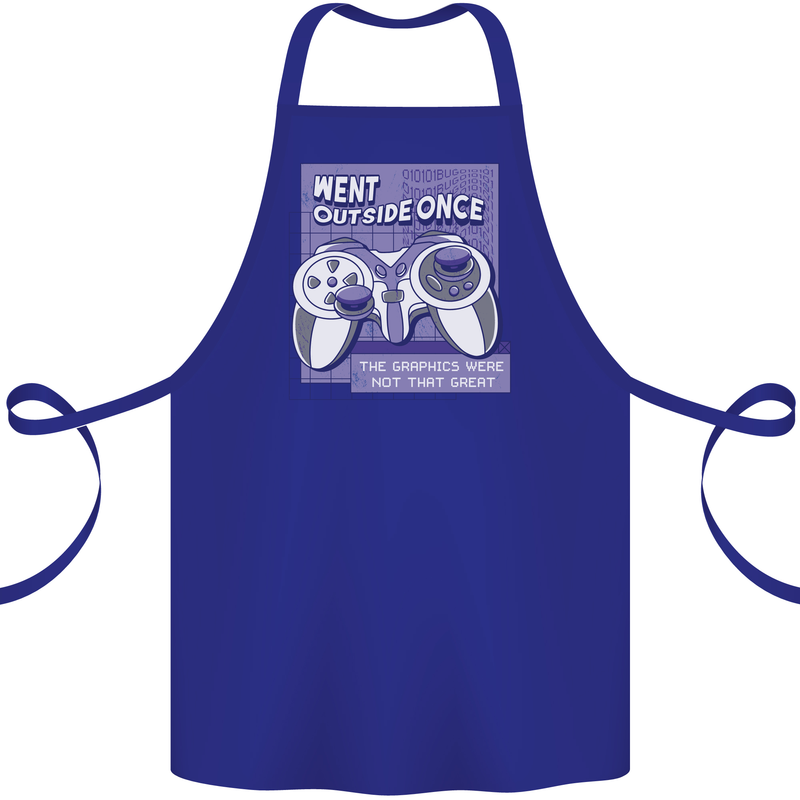 Antisocial Gamer Gaming Funny Graphics Cotton Apron 100% Organic Royal Blue