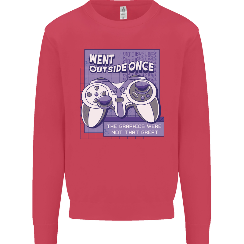 Antisocial Gamer Gaming Funny Graphics Kids Sweatshirt Jumper Heliconia