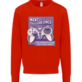 Antisocial Gamer Gaming Funny Graphics Mens Sweatshirt Jumper Bright Red