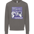 Antisocial Gamer Gaming Funny Graphics Mens Sweatshirt Jumper Charcoal