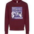 Antisocial Gamer Gaming Funny Graphics Mens Sweatshirt Jumper Maroon