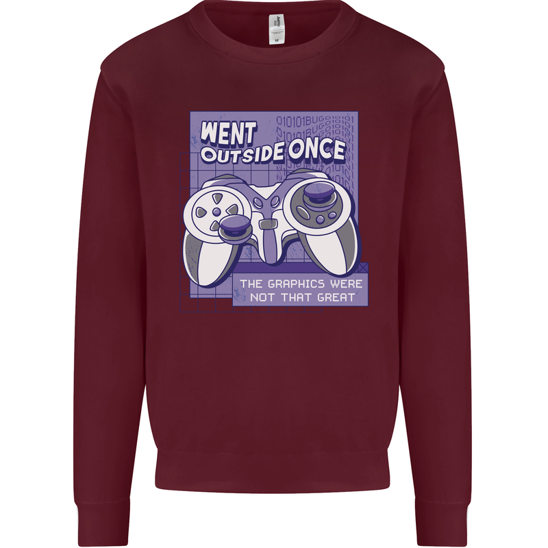 Antisocial Gamer Gaming Funny Graphics Mens Sweatshirt Jumper Maroon