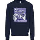 Antisocial Gamer Gaming Funny Graphics Mens Sweatshirt Jumper Navy Blue