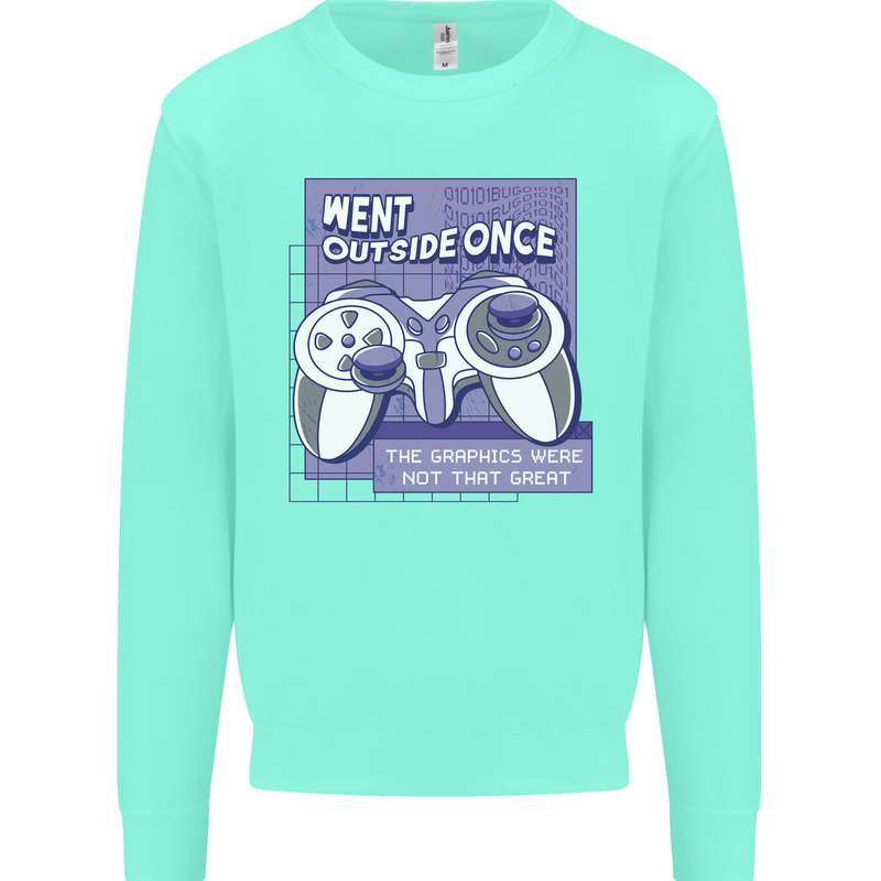 Antisocial Gamer Gaming Funny Graphics Mens Sweatshirt Jumper Peppermint