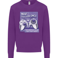 Antisocial Gamer Gaming Funny Graphics Mens Sweatshirt Jumper Purple