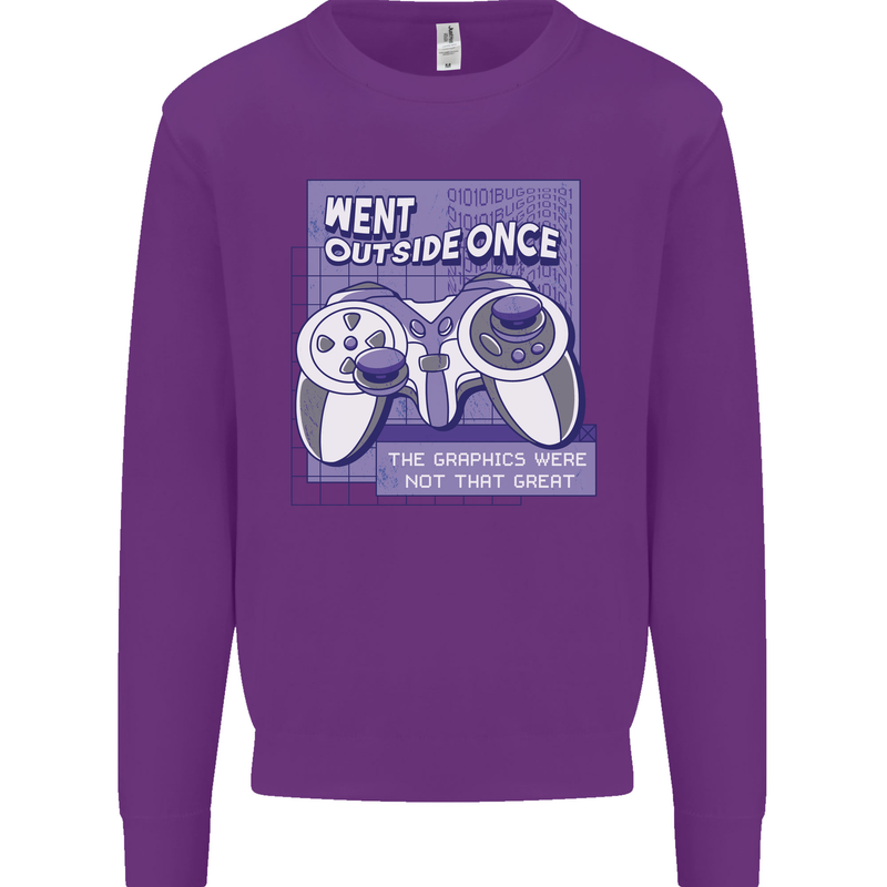 Antisocial Gamer Gaming Funny Graphics Mens Sweatshirt Jumper Purple