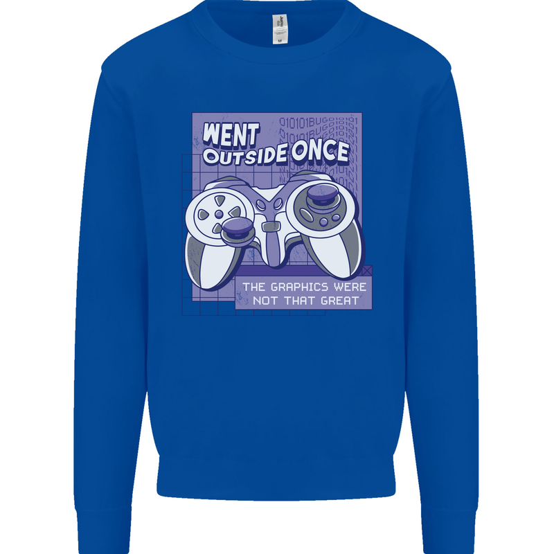 Antisocial Gamer Gaming Funny Graphics Mens Sweatshirt Jumper Royal Blue