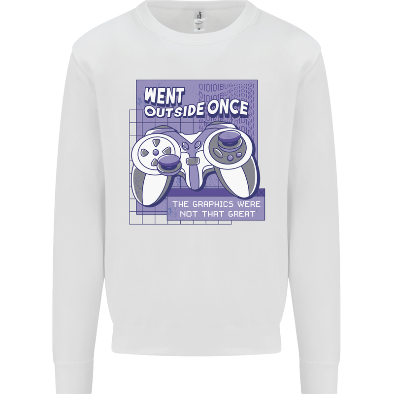 Antisocial Gamer Gaming Funny Graphics Mens Sweatshirt Jumper White