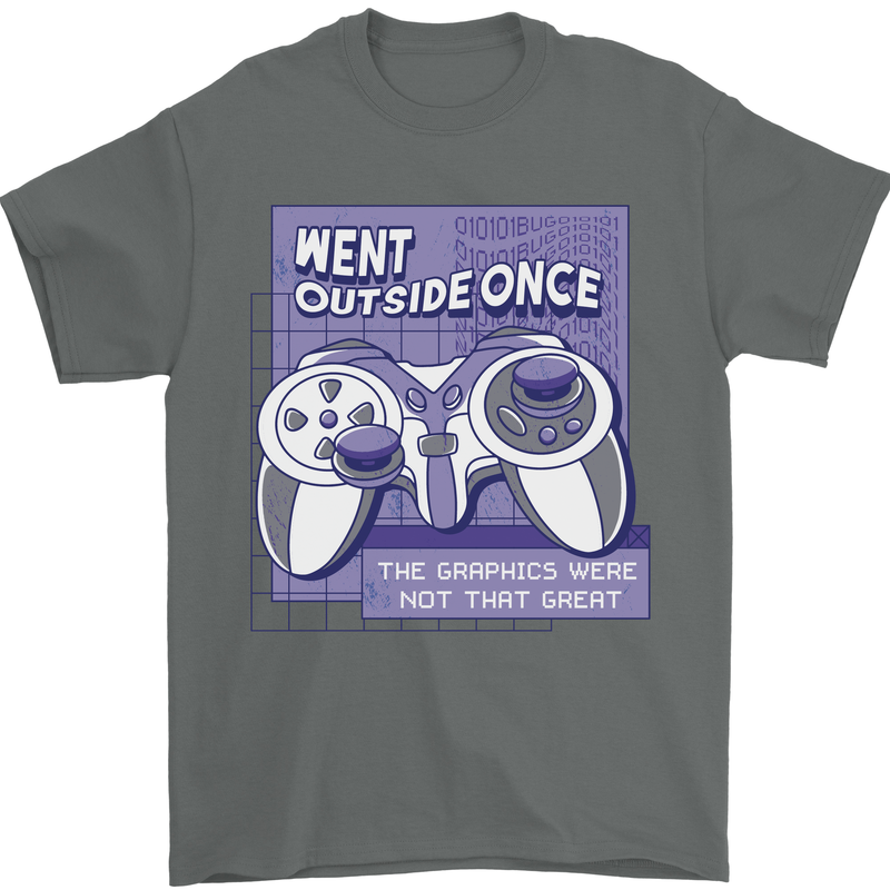 Antisocial Gamer Gaming Funny Graphics Mens T-Shirt 100% Cotton Charcoal