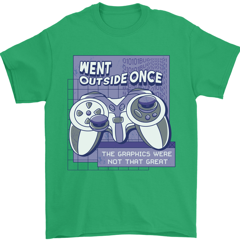 Antisocial Gamer Gaming Funny Graphics Mens T-Shirt 100% Cotton Irish Green