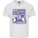 Antisocial Gamer Gaming Funny Graphics Mens V-Neck Cotton T-Shirt White