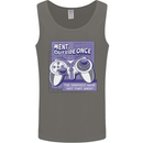 Antisocial Gamer Gaming Funny Graphics Mens Vest Tank Top Charcoal