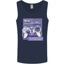 Antisocial Gamer Gaming Funny Graphics Mens Vest Tank Top Navy Blue