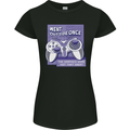 Antisocial Gamer Gaming Funny Graphics Womens Petite Cut T-Shirt Black