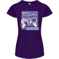 Antisocial Gamer Gaming Funny Graphics Womens Petite Cut T-Shirt Purple