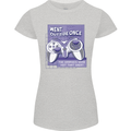 Antisocial Gamer Gaming Funny Graphics Womens Petite Cut T-Shirt Sports Grey