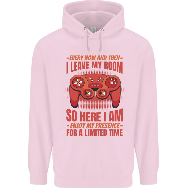 Antisocial Gamer Gaming Leave My Room Childrens Kids Hoodie Light Pink