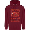 Antisocial Gamer Gaming Leave My Room Childrens Kids Hoodie Maroon