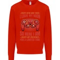 Antisocial Gamer Gaming Leave My Room Kids Sweatshirt Jumper Bright Red
