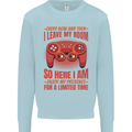 Antisocial Gamer Gaming Leave My Room Kids Sweatshirt Jumper Light Blue