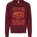Antisocial Gamer Gaming Leave My Room Kids Sweatshirt Jumper Maroon