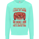 Antisocial Gamer Gaming Leave My Room Kids Sweatshirt Jumper Peppermint