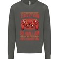 Antisocial Gamer Gaming Leave My Room Kids Sweatshirt Jumper Storm Grey