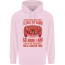 Antisocial Gamer Gaming Leave My Room Mens 80% Cotton Hoodie Light Pink