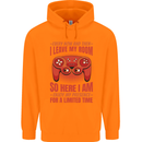 Antisocial Gamer Gaming Leave My Room Mens 80% Cotton Hoodie Orange