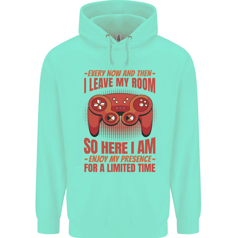 Antisocial Gamer Gaming Leave My Room Mens 80% Cotton Hoodie Peppermint