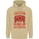 Antisocial Gamer Gaming Leave My Room Mens 80% Cotton Hoodie Sand