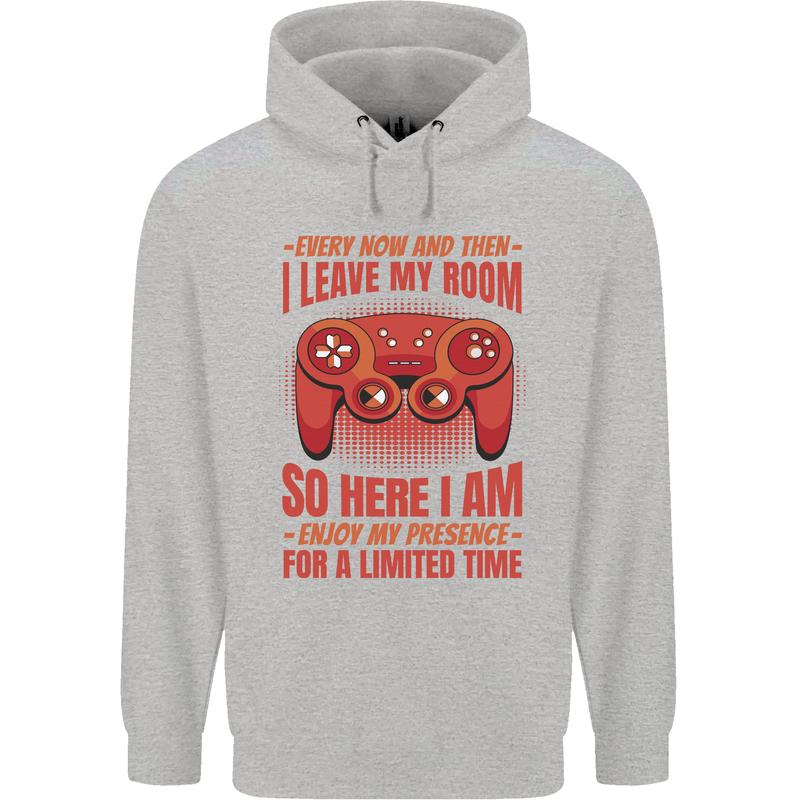 Antisocial Gamer Gaming Leave My Room Mens 80% Cotton Hoodie Sports Grey