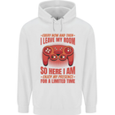 Antisocial Gamer Gaming Leave My Room Mens 80% Cotton Hoodie White
