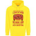 Antisocial Gamer Gaming Leave My Room Mens 80% Cotton Hoodie Yellow